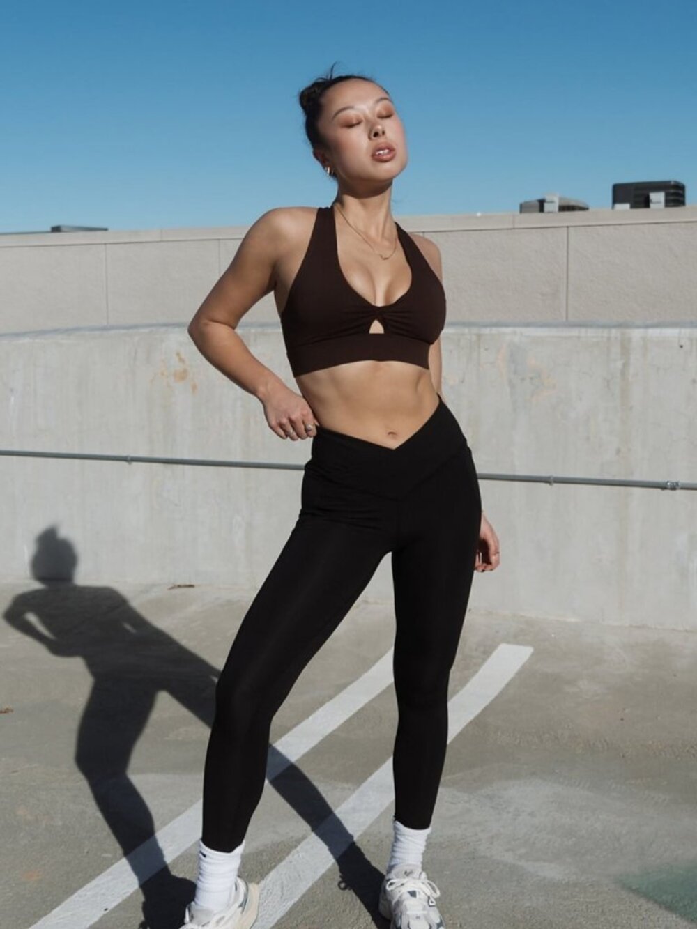 Fabletics Oasis Twist Medium Impact Sports Bra - Size M